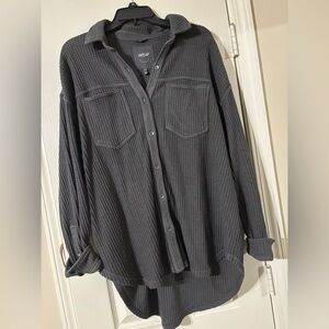 Aerie Charcoal Waffle shirt